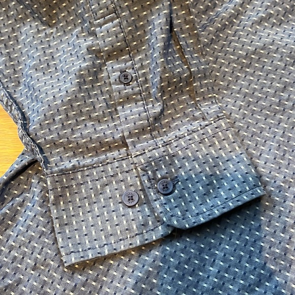 Haggar men’s 4x button down dress shirt blue - Picture 3 of 6